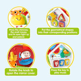 趣味通用行走蜗牛蒙特梭利婴儿感官活动立方体玩具音乐幼儿玩具动漫闪烁灯光声音