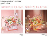 Color box bouquet gift box-magic pink 1212PCS