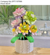 Color box building block flower potted building block 1059PCS