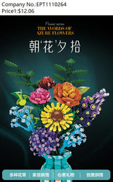 Color box building blocks-morning flowers and evening picks 1853PCS