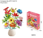 Color box bouquet building blocks 982PCS (12 different bouquet combinations)