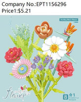 Display box 8-in-1 bouquet building blocks 8PCS