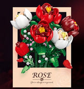 Bausteine Blume Valentine's Day Gift Roses Building Blocks Flowers Kids Assembling Toys Flower Building Block
