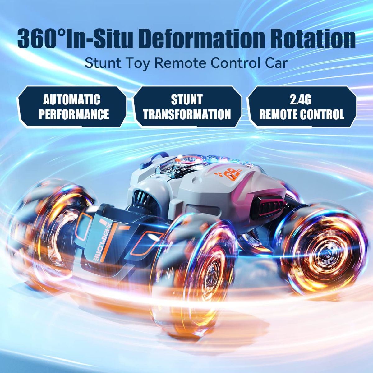 Fornecedor de brinquedos de alta qualidade no atacado 2,4 GHz 360 Rotação 4WD Dupla Face Condução Controle Remoto Gesto Sensing Toy Cars RC Stunt Car - Imagem 2