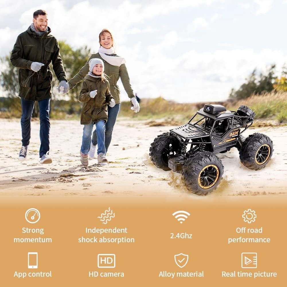 1:18 2.4G Legierung RC Auto mit HD 720P WIFI FPV Kamera Maschine Stunt SUV Klettern Spielzeug - Bild 2