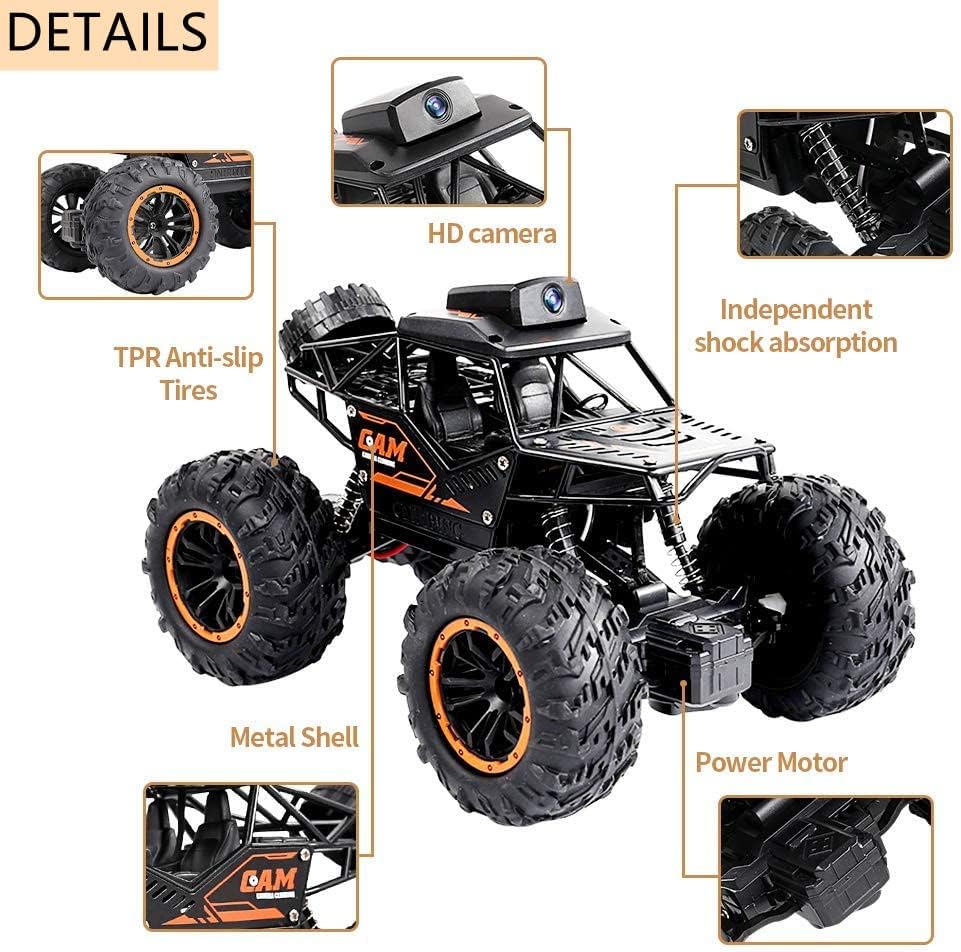 1:18 2.4G Legierung RC Auto mit HD 720P WIFI FPV Kamera Maschine Stunt SUV Klettern Spielzeug - Bild 3