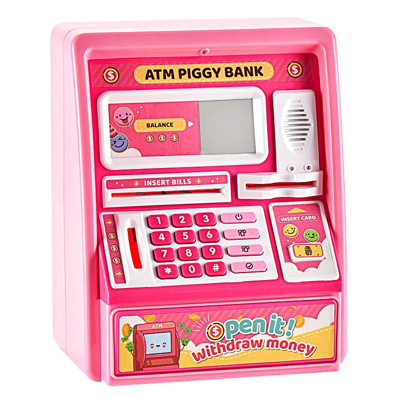 La muchacha de China del fabricante del juguete juega el juguete de la caja de ahorros del cajero automático de los juguetes de la mini hucha de la caja de dinero de los nuevos niños - Imagen 2