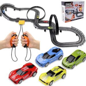 Custom Toy Manufacturer 1:64 Unisex Digital Car Toy Electric High Speed Vehicle Slot Car Race Track Sets Slot Toys for Adults
