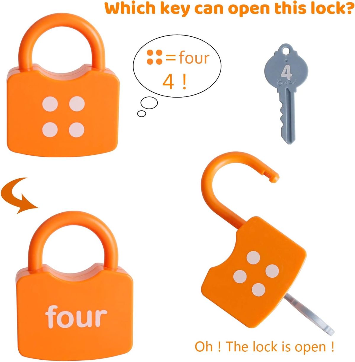 ISO Certified Toy Factory Children's Educational Number Alphabet Learning Locks Keys Numbers Matching Game Toys For Kids - Bild 4
