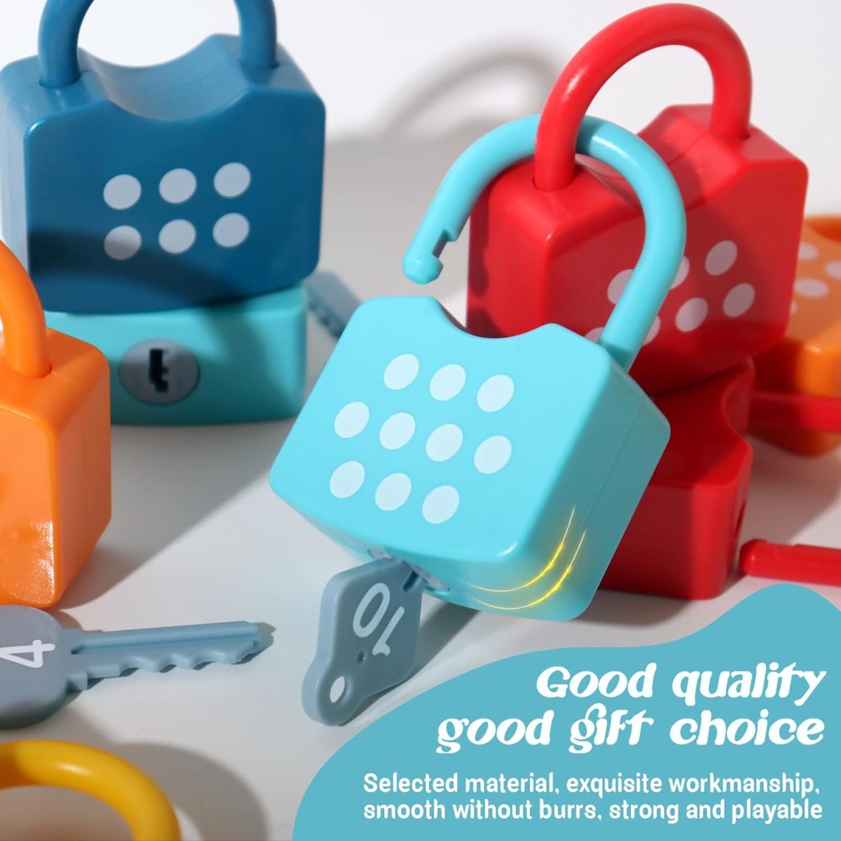ISO Certified Toy Factory Children's Educational Number Alphabet Learning Locks Keys Numbers Matching Game Toys For Kids - Bild 5
