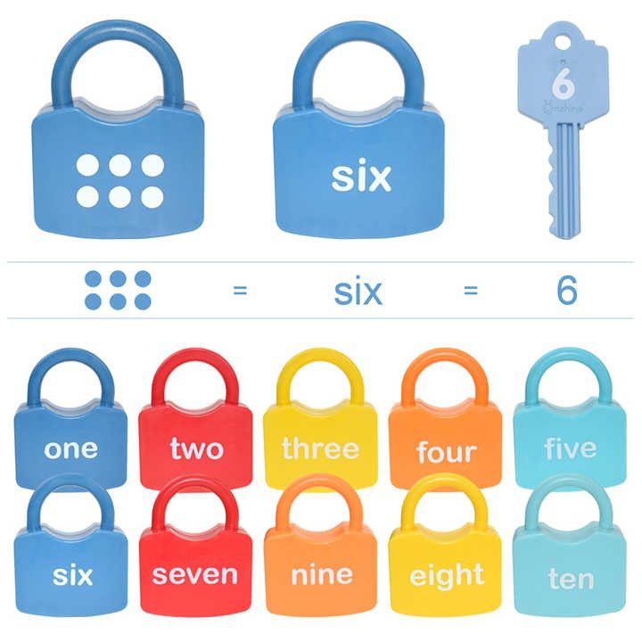 ISO Certified Toy Factory Children's Educational Number Alphabet Learning Locks Keys Numbers Matching Game Toys For Kids - Bild 6
