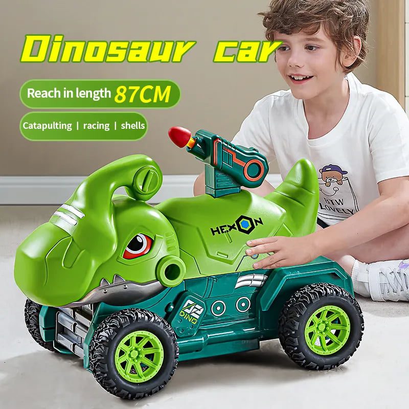 Kids Dinosaur Deformation Catapult Carrier Large Truck Toy With 3 Toy Cars - Image 6