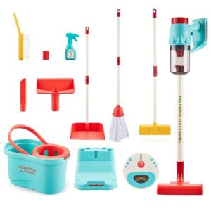 Preço competitivo de brinquedos para meninas, brinquedos destacáveis ​​para crianças, conjunto de brinquedos de limpeza, kit de limpeza, haste, brinquedos realmente limpos