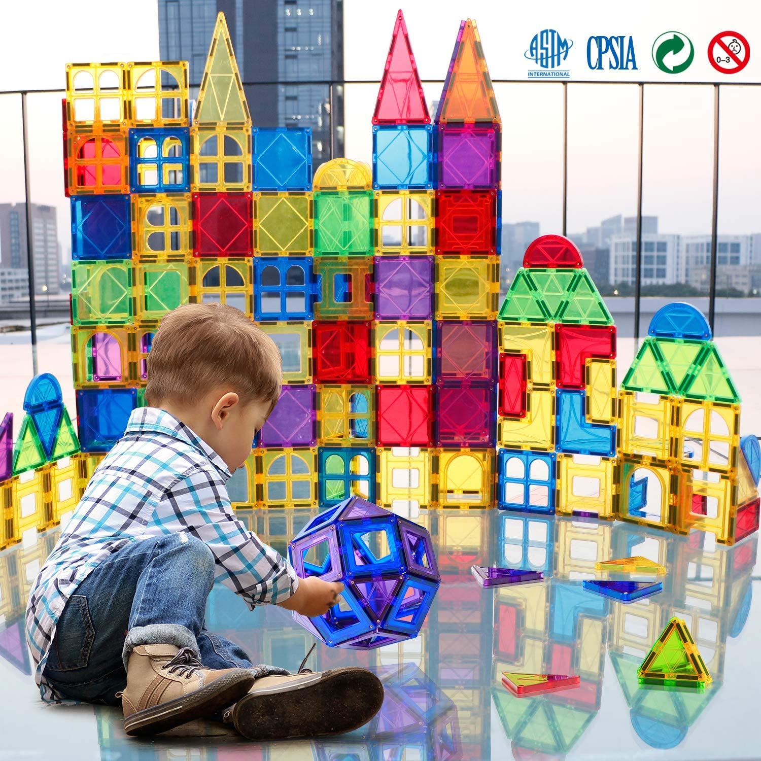 Erschwingliche Spielzeugherstellung, magnetisches Spielzeug, magnetisch 100 Stk 120 Stück Baustein-Fliesen-Set, magnetisches Fliesen-Spielzeug