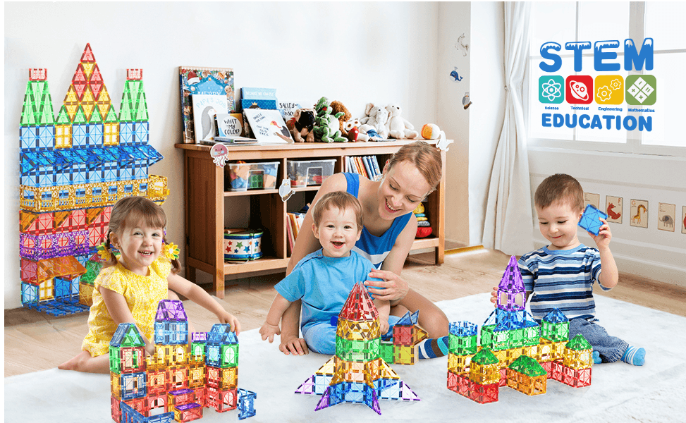 Erschwingliche Spielzeugherstellung, magnetisches Spielzeug, magnetisch 100 Stk 120 Stück Baustein-Fliesen-Set, magnetisches Fliesen-Spielzeug | Preis der Spielzeugfabrik in China | LuluFamily