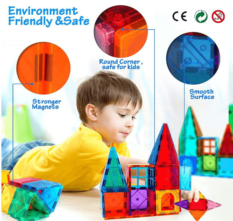 Erschwingliche Spielzeugherstellung, magnetisches Spielzeug, magnetisch 100 Stk 120 Stück Baustein-Fliesen-Set, magnetisches Fliesen-Spielzeug | Preis der Spielzeugfabrik in China | LuluFamily