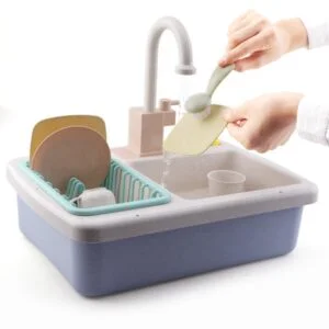 Wholesale Toy Pricing Toys ABS Play Kitchen Sink Toys Children Electric Dish Washing Toy with Running Water