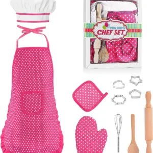 Large Volume Toy Orders 11 Pieces Baby Children Coton Apron Kitchen Cake Baking Cooking Tools Kitchen Toys