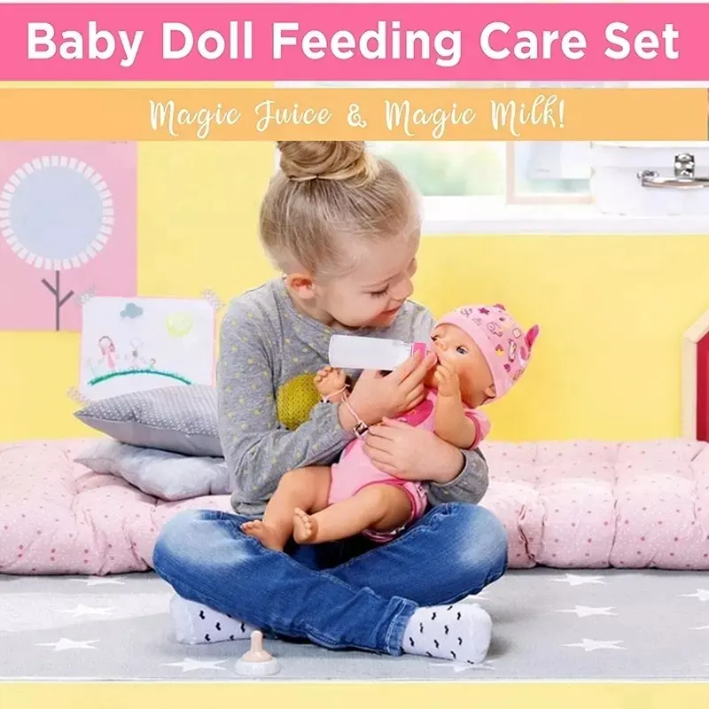 30 Piece Baby Doll Care Accessories Pretend Play Set Toy - Imagem 4