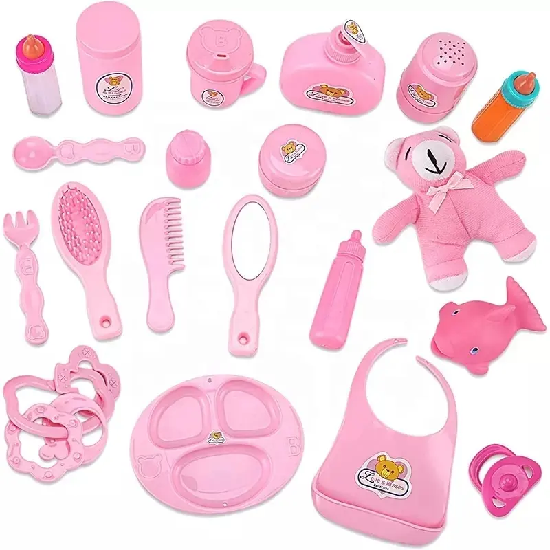 30 Piece Baby Doll Care Accessories Pretend Play Set Toy - Imagem 6