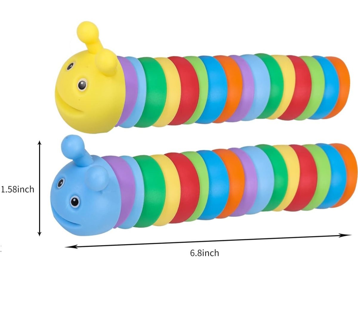 Fabricante de brinquedos de plástico, brinquedo de ansiedade, tpr, lagarta, bola de estresse, brinquedos de apertar, brinquedos sensoriais - Imagem 2