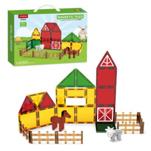 China Toy Factory 26Pcs Farm Series 7.5cm Magnetic Tiles Fun and Educational Magnetic Blocks