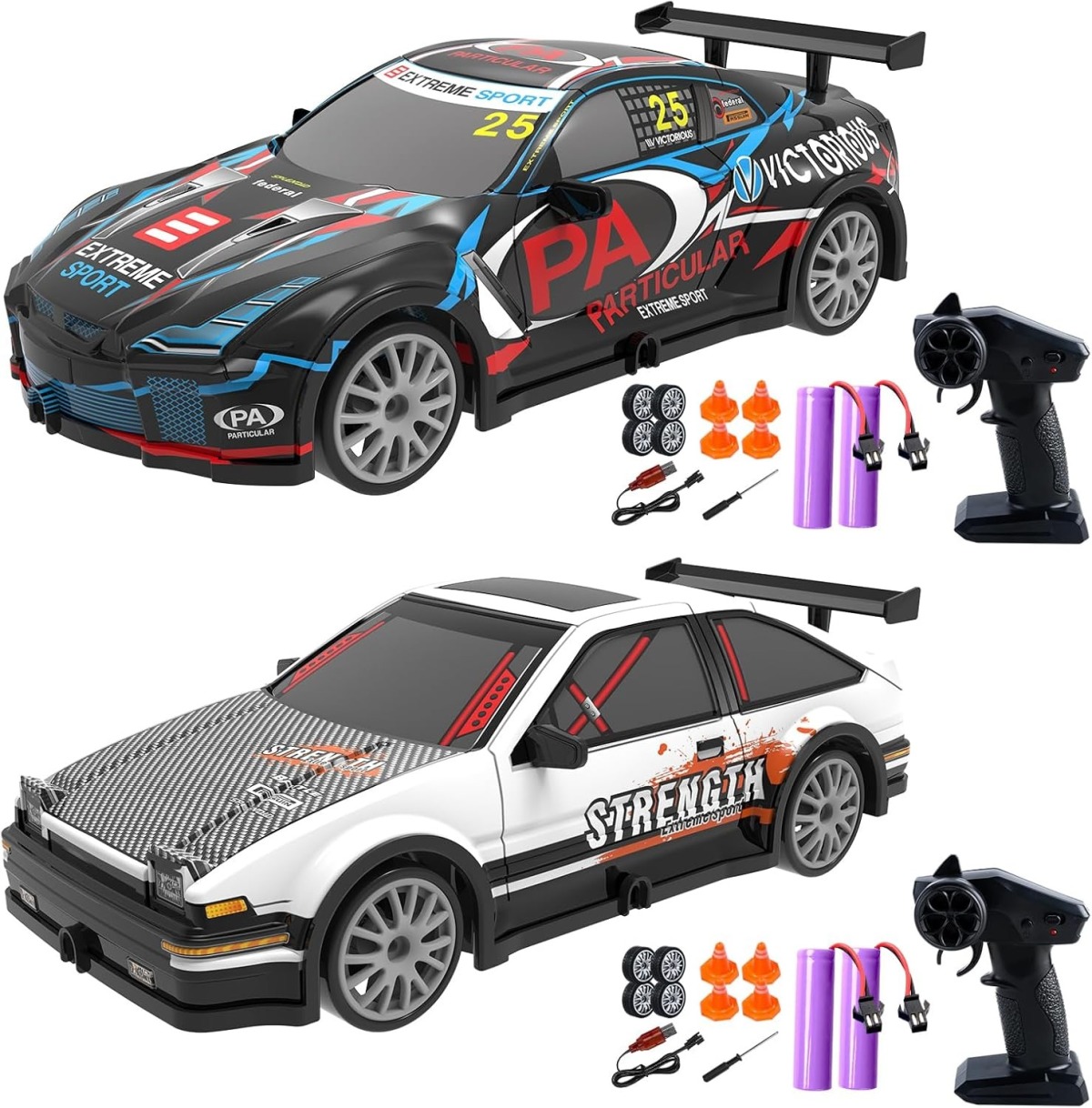Brinquedos com preços em massa 1:18 Escala RC Drift Car Electric Remote Control Car Gaming 4WD RC Racing Car Toys Gifts for Children - Imagem 6