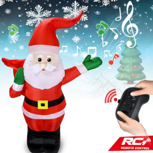 Toy Wholesaler China 113CM Remote Control Musical Moving Large 360 Degree Rotation Christmas Inflatable Santa Claus Toys