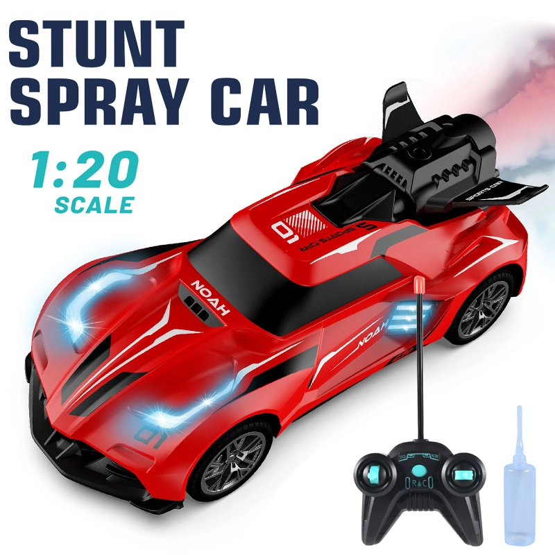 Fornecedor de brinquedos B2B 2.4G 1: 20 Controle de rádio Pulverização Stunt Drift Racing Spray Controle Remoto Toy Car RC Stunt Car com luz - Imagem 4