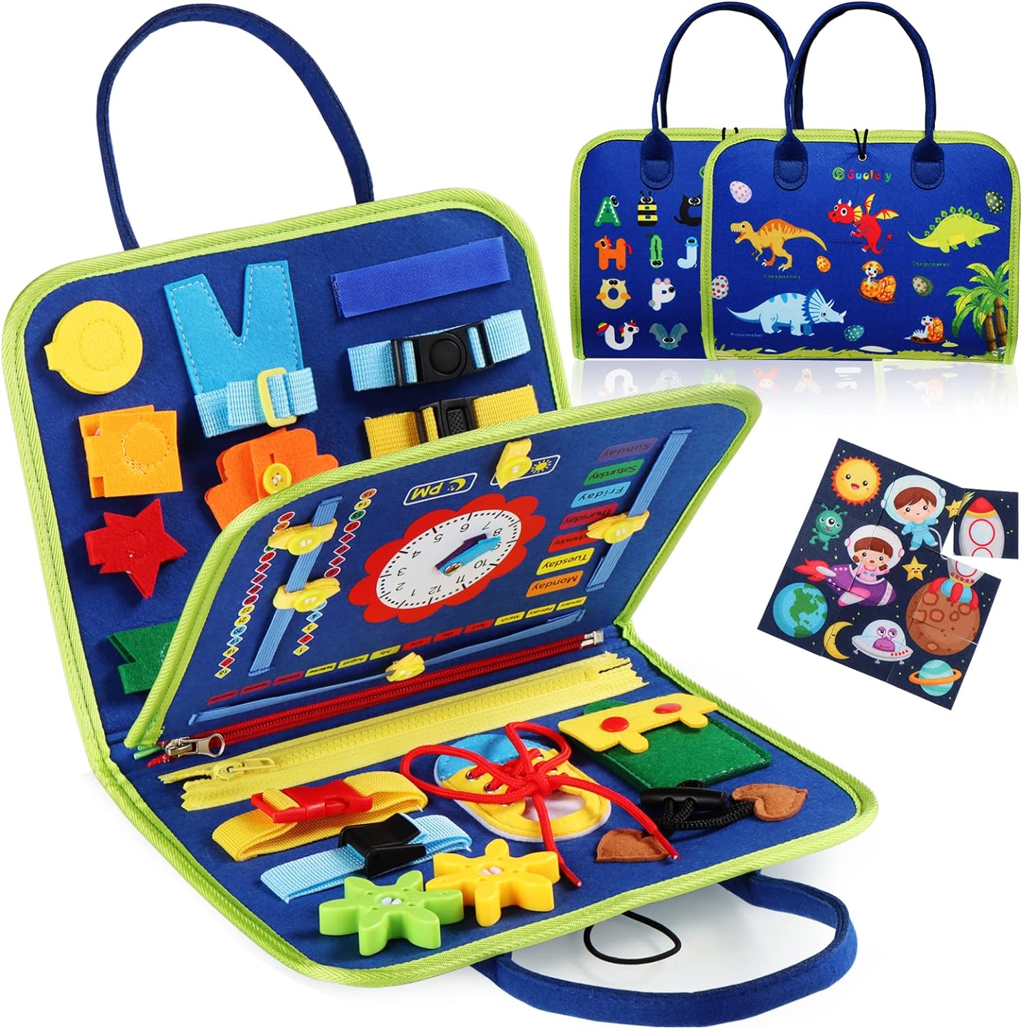 Jouets Montessori, planche d'activités pour tout-petits, planche sensorielle pour enfants, planche occupée de dinosaure, jouet Montessori, vente en gros