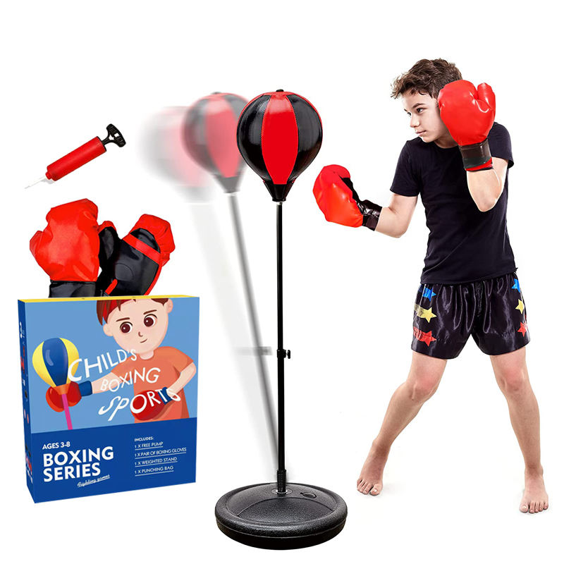 Juguetes deportivos al aire libre para chico s de alta calidad, saco de boxeo ajustable para chico incluido, juguetes de deporte boxeo, guantes, pelota de boxeo independiente