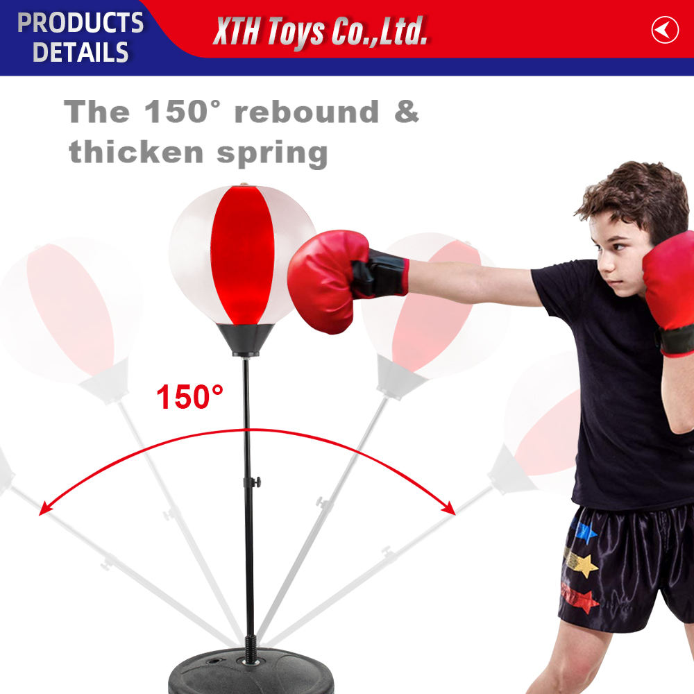 Juguetes deportivos al aire libre para chico s de alta calidad, saco de boxeo ajustable para chico incluido, juguetes de deporte boxeo, guantes, pelota de boxeo independiente - Imagen 3