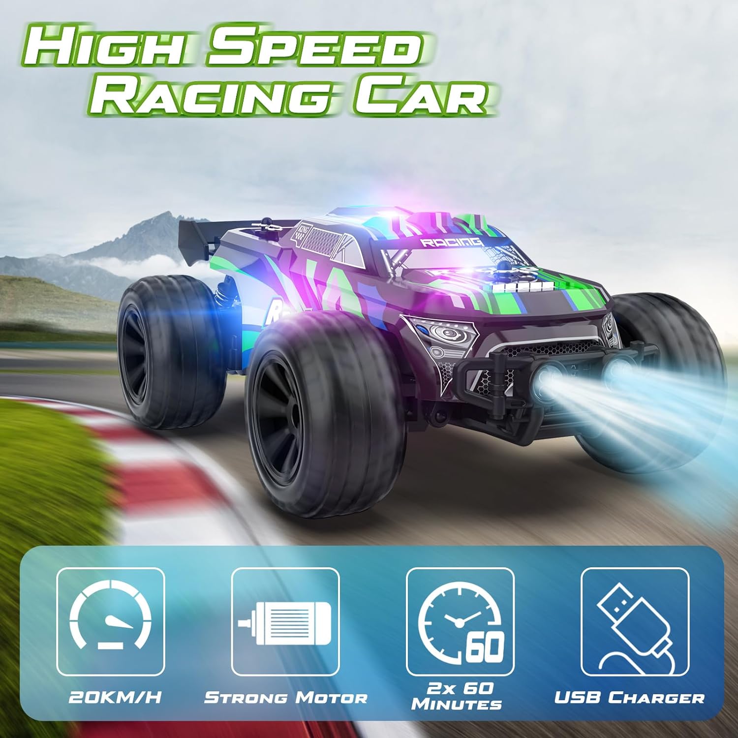 Toy Manufacturer China 20km/h 2.4GHz Off Road High Speed Remote Control Car RC Racing Car - Imagen 2