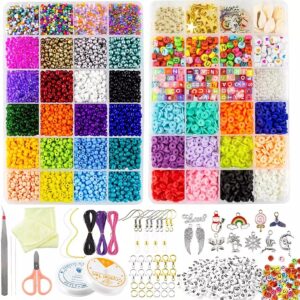 Girl Toys Mixed Clay Seed Beads Letter Beads DIY Completely Jewelry Making Starter Kit
