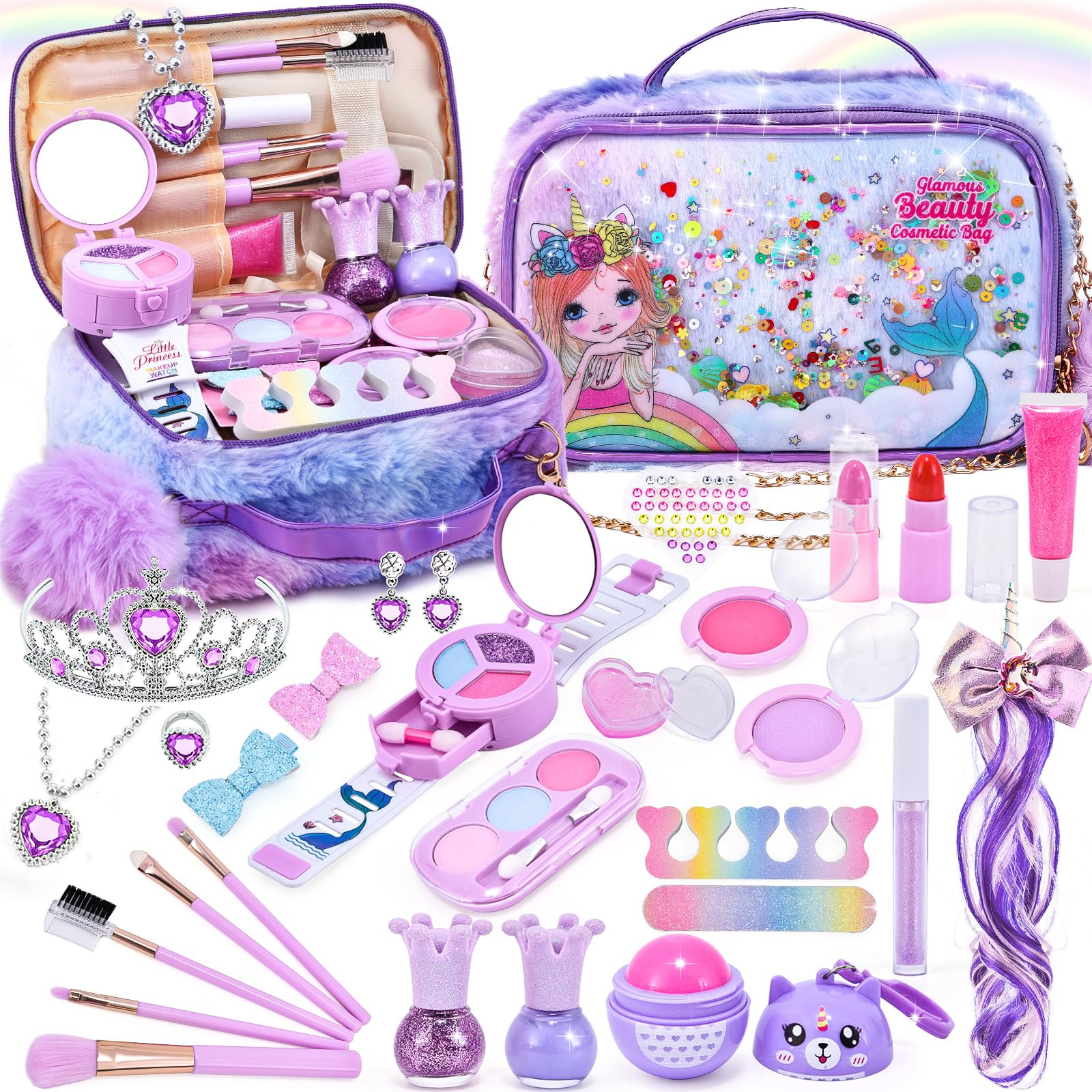 Vollständiger Verkauf Bio-Kinder-Prinzessin-Make-up-Set, Meerjungfrau-Make-up-Set für Mädchen