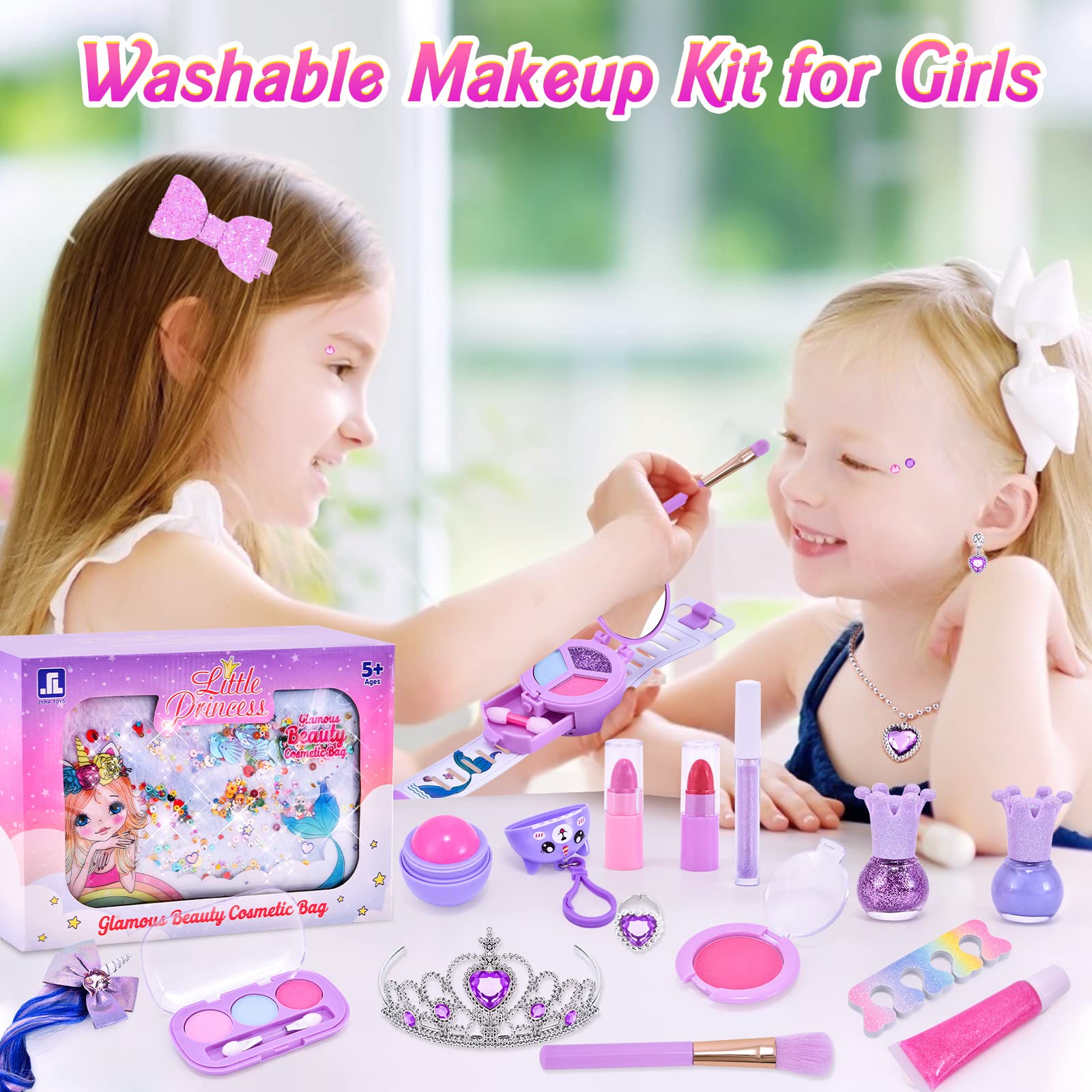 Vollständiger Verkauf Bio-Kinder-Prinzessin-Make-up-Set, Meerjungfrau-Make-up-Set für Mädchen - Bild 2