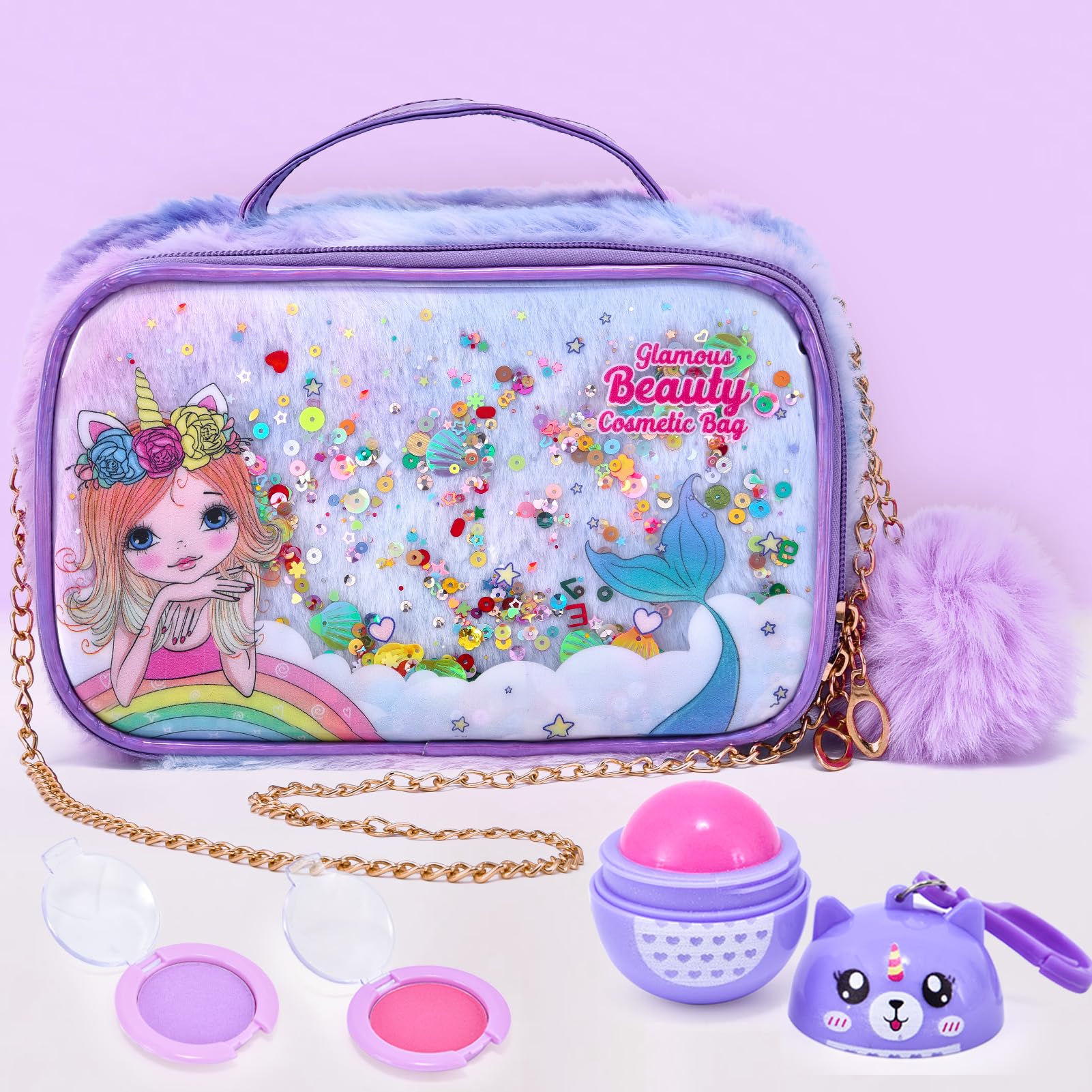 Vollständiger Verkauf Bio-Kinder-Prinzessin-Make-up-Set, Meerjungfrau-Make-up-Set für Mädchen - Bild 6