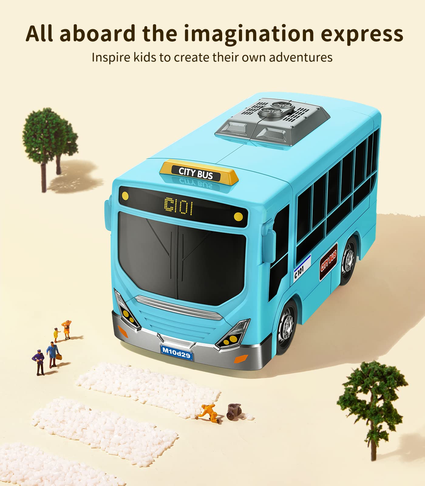 Wholesale Deformation School Bus Pretend Play Driving Simulator Car Toy - Bild 4