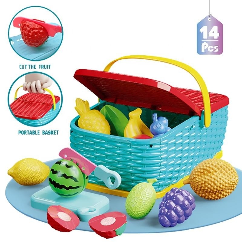 Girl Toys 14pcs Plastic Realistic Portable Preschool Toys Play House Pretend Play Set Kitchen Toys - Bild 2