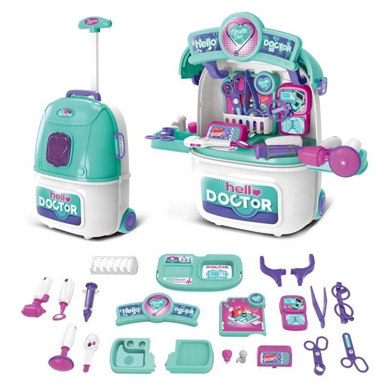 Girl Toys Luggage Simulation Medical Trolley Case Operating Table Pretend Play Doctor Toy Set for Kids - Bild 2