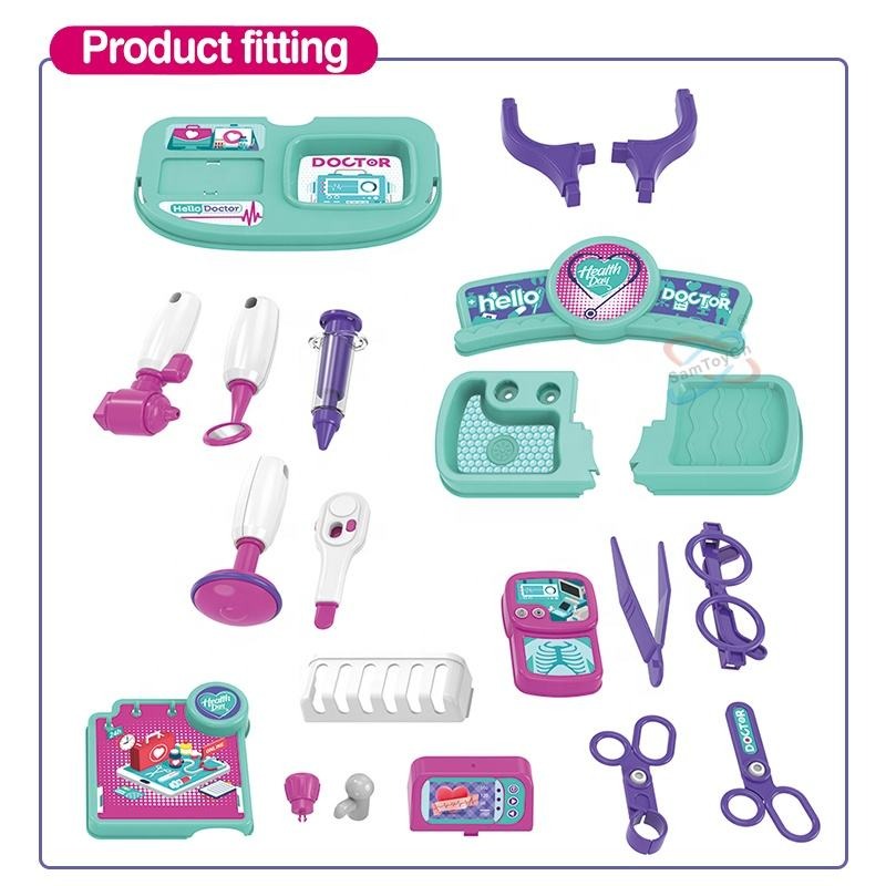 Girl Toys Luggage Simulation Medical Trolley Case Operating Table Pretend Play Doctor Toy Set for Kids - Bild 6
