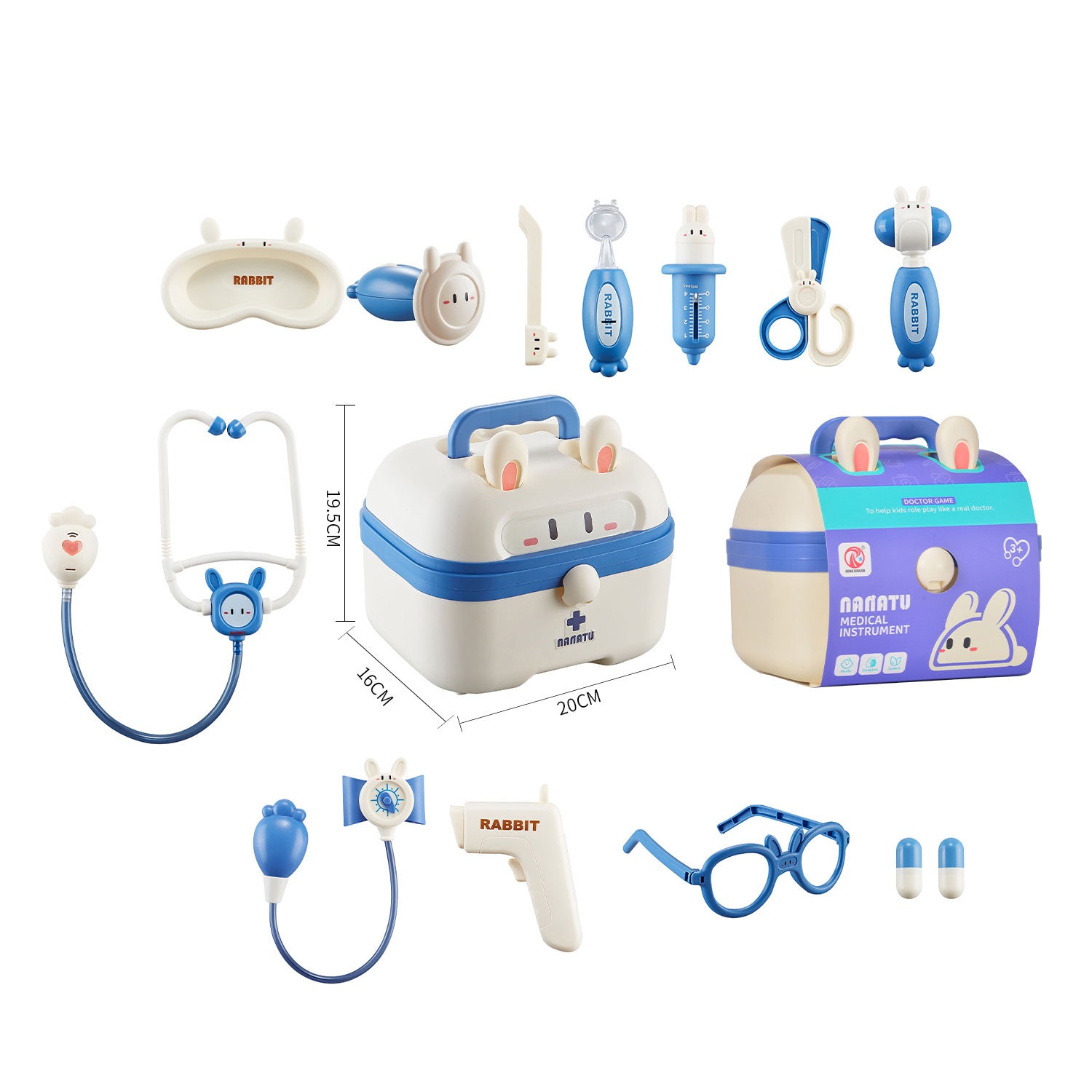 Cute Doctor Toys Educational Role Play Game Pretend Play Kids Toys Doctor Toy Play Set for Kids Girls Children