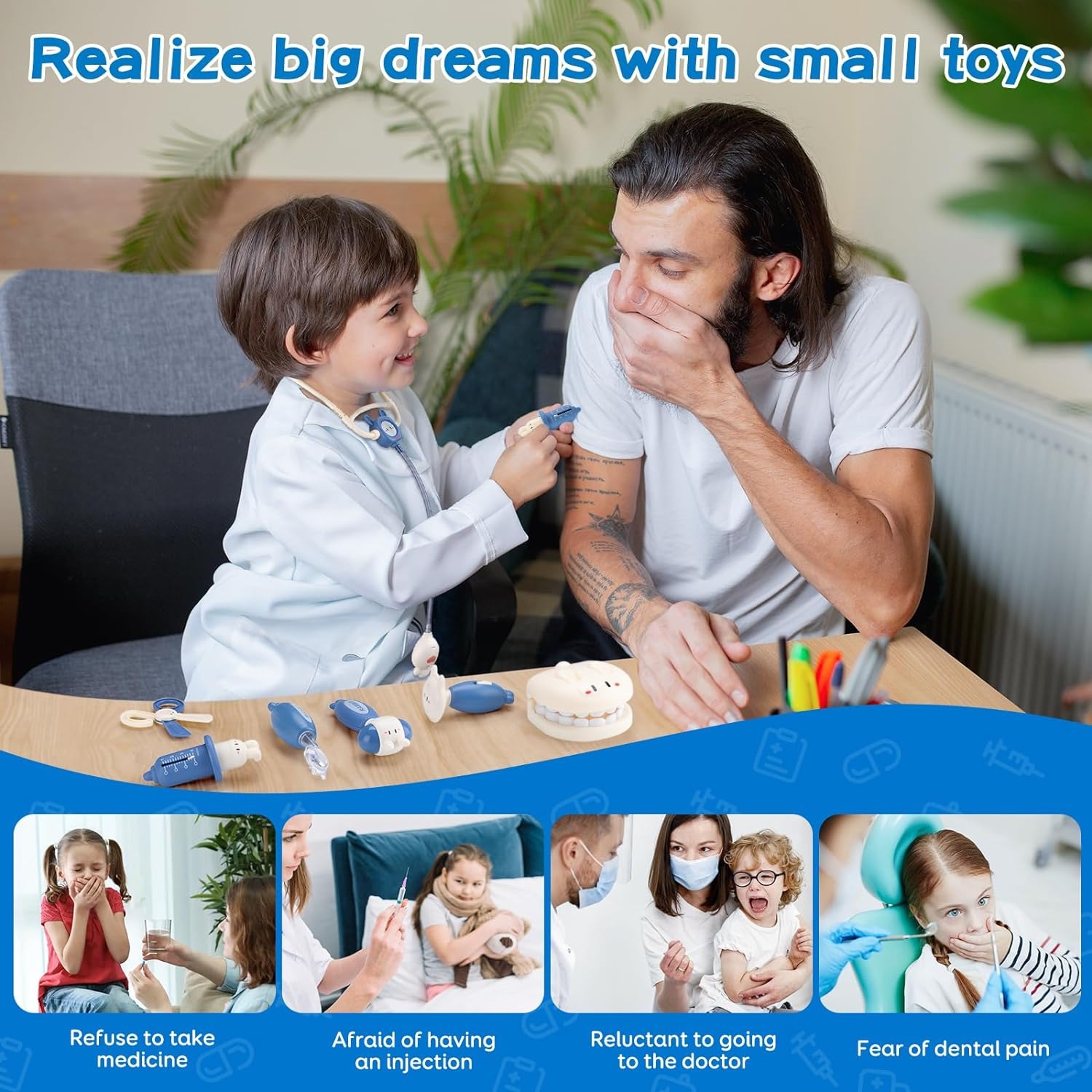 Cute Doctor Toys Educational Role Play Game Pretend Play Kids Toys Doctor Toy Play Set for Kids Girls Children - Image 3