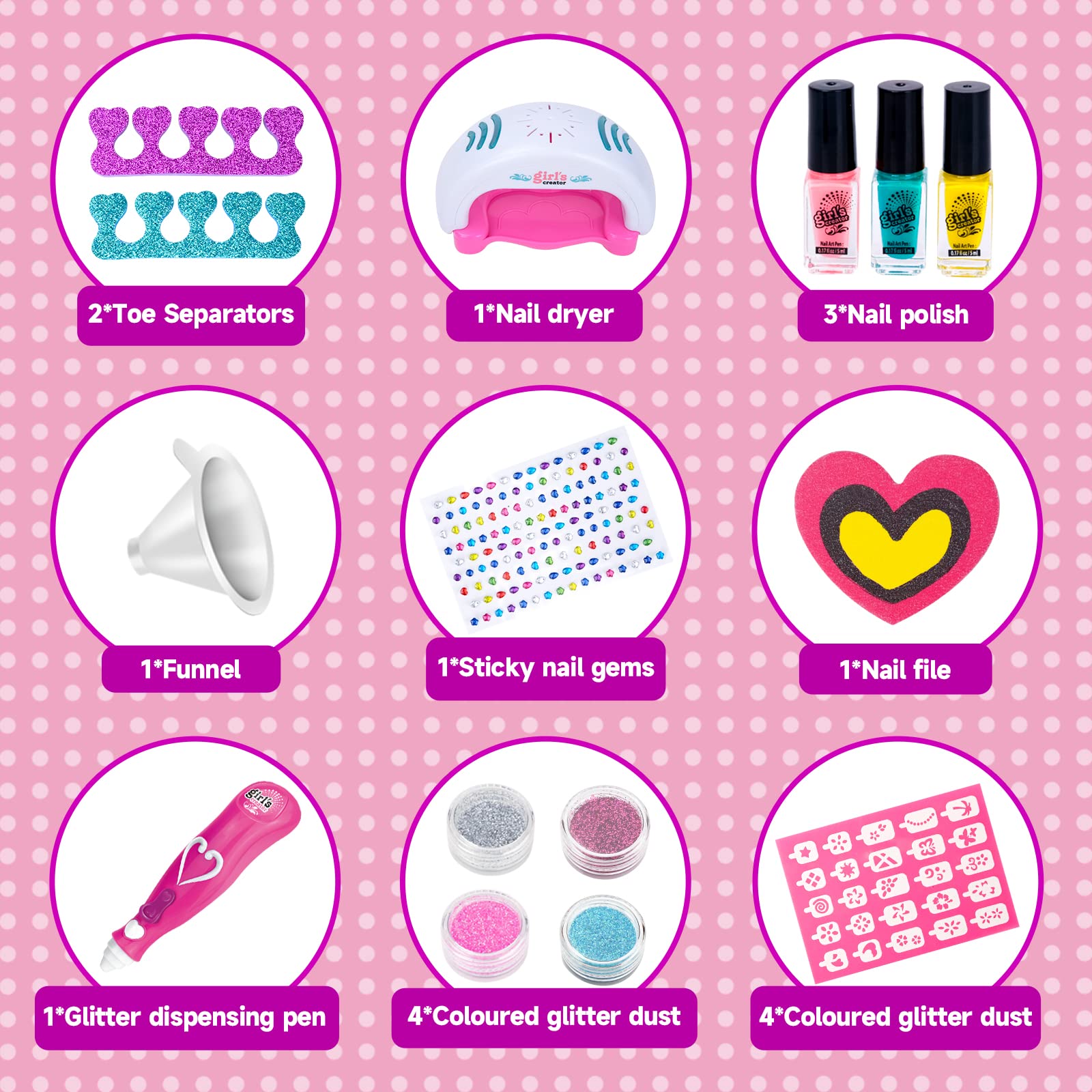 Wholesale Pretend Play Kids Nail Polishing Game Beauty Nail Machine Kids Makeup Sets Toy - Bild 4