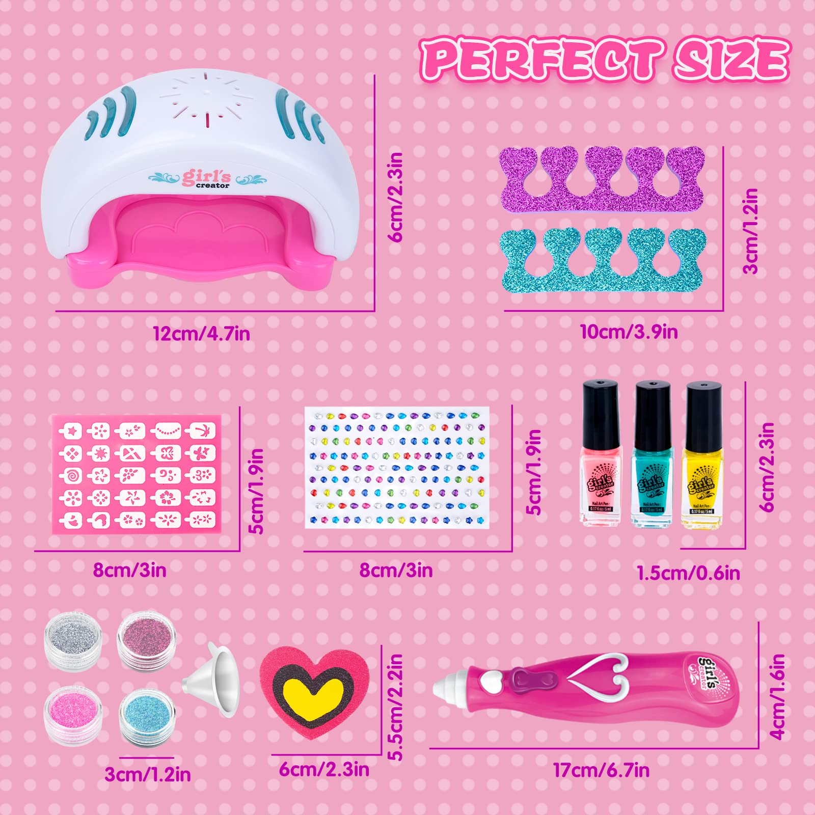 Wholesale Pretend Play Kids Nail Polishing Game Beauty Nail Machine Kids Makeup Sets Toy - Bild 5