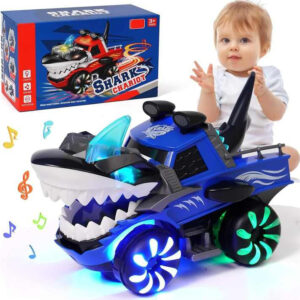 Coche con batería Shark Monster Trucks Big Shark Car luces juguete con sonidos vehículo para niños Monster Truck Toy