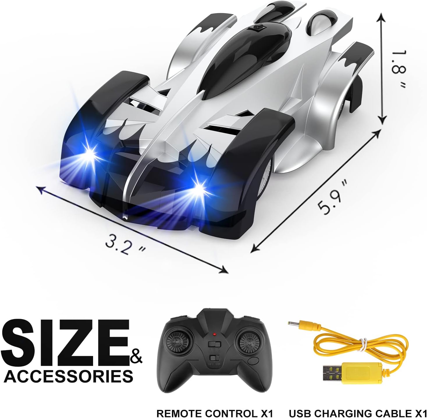 Anti gravidade carro de corrida zero gravidade carro controle remoto parede escalada sprint rc carro brinquedos para menino - Imagem 5