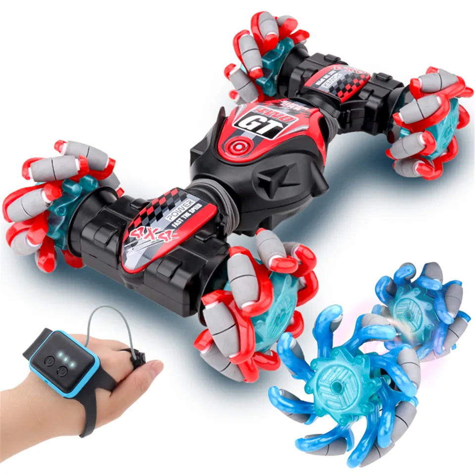 Gran oferta 4WD, coche de carreras RC de doble cara, coche electrónico de giro, vehículo todoterreno teledirigido para niños