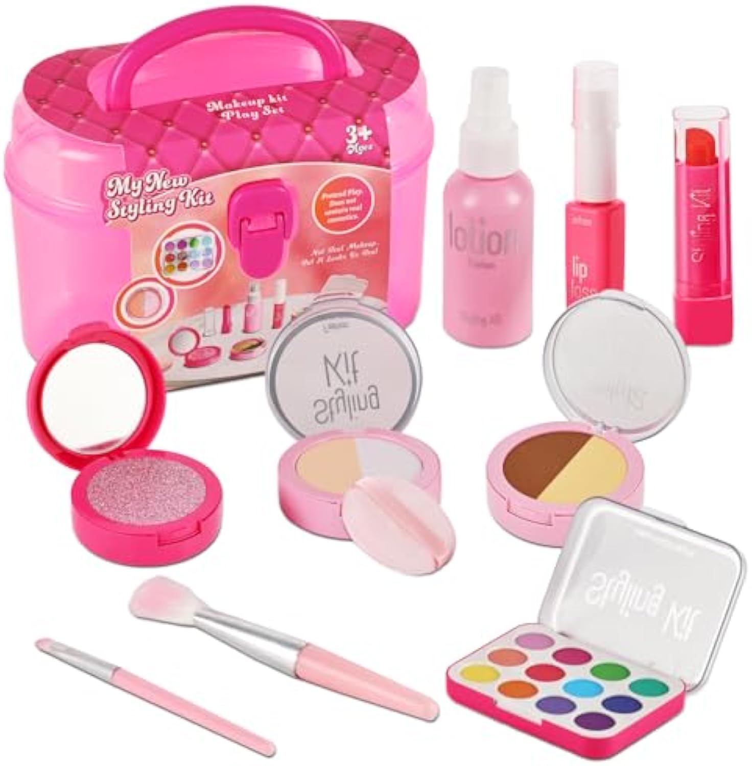 Umweltfreundliches, hochwertiges waschbares Kinder-Make-up-Spielzeug für Mädchen, Kinder-Kosmetik-Spielzeug-Make-up-Set
