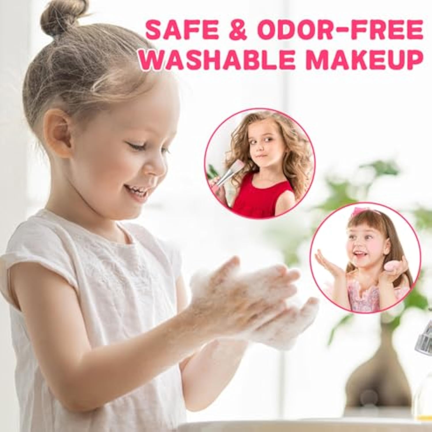 Umweltfreundliches, hochwertiges waschbares Kinder-Make-up-Spielzeug für Mädchen, Kinder-Kosmetik-Spielzeug-Make-up-Set - Bild 3
